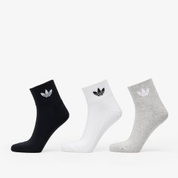Чорапи adidas Mid Ankle Sock 3-Pack White/ Medium Grey Heather/ Black M
