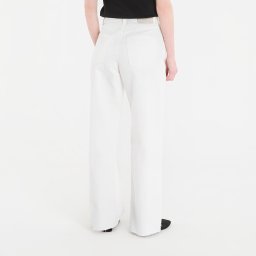 Дънки Calvin Klein Jeans The Wide Leg Raw Hem Chalk White 27