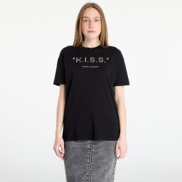 Тениска Off-White Kiss Quote Reg Tee Black XS