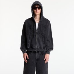 Суитшърт Patta Loopback Logo Zip Hooded Sweater UNISEX Moonless Night M