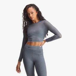 adidas x Stella McCartney Asmc Longsleeve Lace Crop Top Onix M