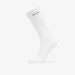 Чорапи Sporty & Rich Signature Logo Rib Socks White Universal
