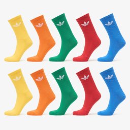 Чорапи adidas Trefoil Crew Socks 10-Pack Blue/ Green/ Better Scarlet L