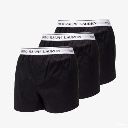 Боксерки Ralph Lauren Stretch Cotton Slim Fit Trunks 3-Pack Black M
