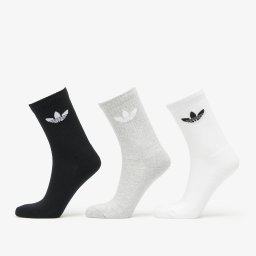 Чорапи adidas Trefoil Cushion Crew Sock 3-Pack White/ Medium Grey Heather/ Black L