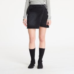 Пола Daily Paper Mongram Wrap Denim Skirt Black XS