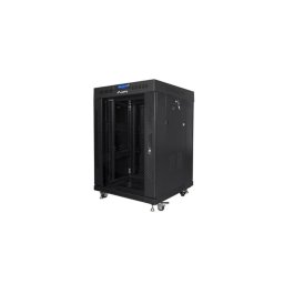 Lanberg rack cabinet 19" free-standing 15U/600x600 (flat pack) with glass d