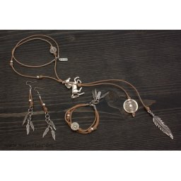 Комплект Кон - дамско колие, гривна и обеци