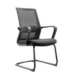 Посетителски стол RFG Smart M, дамаска и меш, черна седалка, черна облегалка, 2 броя в комплект