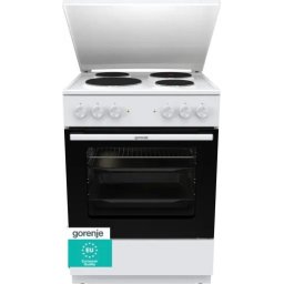 Готварска печка Gorenje GE6A41WB, Функция пица, 60 см, 71 л, Енергиен клас А, Бял