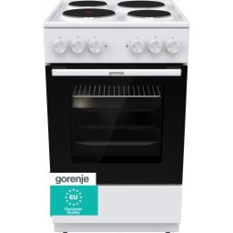 Стъклокерамична готварска печка Gorenje GE5A60WH, Функция пица, 50 см, 70 л, Енергиен клас А, Бял