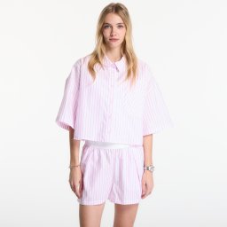 Риза Nike Sportswear Chill Poplin Women's Oversized Short-Sleeve Top Lt Magenta/ Pink Foam/ Summit White M