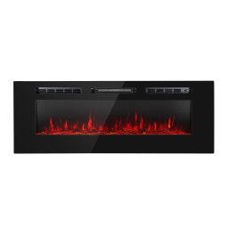 Klarstein Galeras, електрическа камина за стена и вграждане, 1800 W, LED, 3 цвята, таймер (GDW24-Galeras127B)