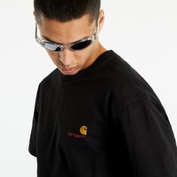 Тениска Carhartt WIP S/S American UNISEX Script T-Shirt Black XL