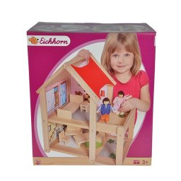 Дървена къща за кукли Eichhorn 100002501, с 2 кукли