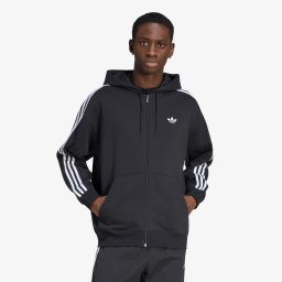 Суитшърт adidas Adicolor Oversize Full-Zip Hoodie Black S