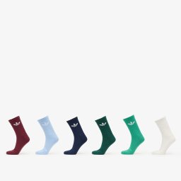 Чорапи adidas Trefoil Crew Sock Cushion 6-Pack Off White/ Semi Court Green/ Collegiate Green XL