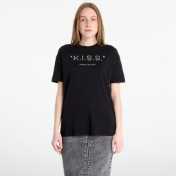 Тениска Off-White Kiss Quote Reg Tee Black M