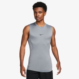 Nike Pro Men's Dri-FIT Tight Sleeveless Fitness Top Smoke Grey/ Black S