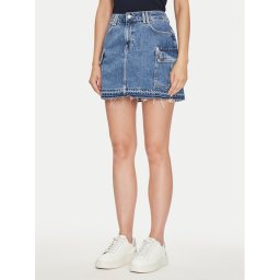 Guess Дънкова пола W4YD52 D5B65 Син Regular Fit
