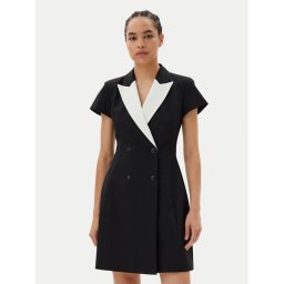HUGO Коктейлна рокля Kazuna 50544765 Черен Regular Fit