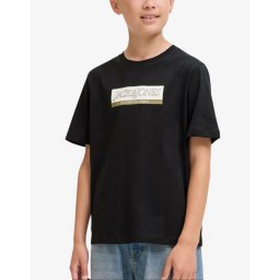 JACK&JONES Jorinwood Block Brend Tee Ss Cn Noos Jnr Black
