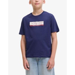 JACK&JONES Jorinwood Block Brend Tee Ss Cn Noos Jnr Ocean Cavern