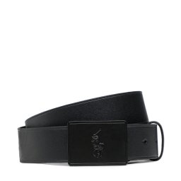 Мъжки колан Polo Ralph Lauren 36mm Pp Plaque Belt 405691693005 Черен