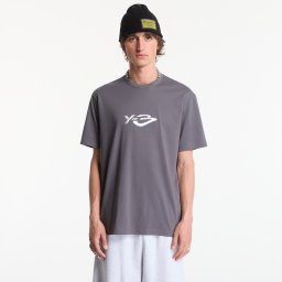 Тениска Y-3 Liquid Logo Short Sleeve T-Shirt Grey Five XL