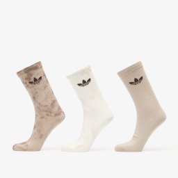 Чорапи adidas Tie Dye Crew Socks 3 Pairs Off White/ Wonder Beige/ Dark Brown XL