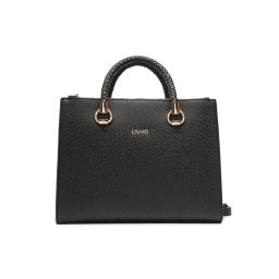 Liu Jo Дамска чанта M Satchel Double AXX010 E0087 Черен