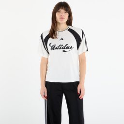 Тениска adidas House Of Tiro Jersey Off White/ Black L
