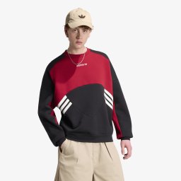Суитшърт adidas Cutline Crewneck Sweatshirt Black/ Team Victory Red L