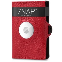Slimpuro ZNAP Airtag портфейл за 12 карти с монетник 8,9 x 1,8 x 6,3 см (ШxВxД) с RFID защита (ZNAPAirRGrained12)