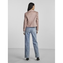 Pieces Яке от имитация на кожа 17134838 Розов Regular Fit