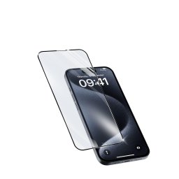 Cellularline Черен закален протектор Capsule за Apple iPhone 15/15 Pro