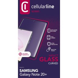 Cellularline Закалено 3D стъкло за Samsung Galaxy Note 20 Ultra, Черно