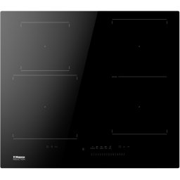 Индукционен плот за вграждане Hansa BHI676062, 4 зони за готвене, 60см, Booster, Сензорно управление, Таймер, Защита за деца, Черен