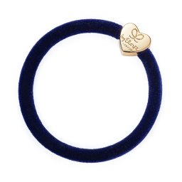 By Eloise London Velvet Gold Heart цвят Navy Blue