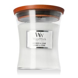 WoodWick Spiced Blackberry Ароматна свещ 275 g тип Lavender & Cedar