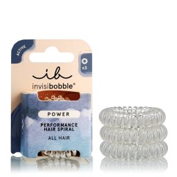 Invisibobble Power Performance Hair Spiral Ластик за коса за жени Нюанс Crystal Clear Комплект цвят Crystal Clear - прозрачна