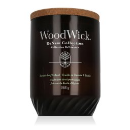WoodWick ReNew Collection Tomato Leaf & Basil Ароматна свещ 368 g тип Tomato Leaf & Basil