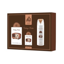 Lattafa Pride Vintage Radio комплект Парфюмна вода 100 ml + Парфюмна вода 20 ml + Спрей за тяло 200