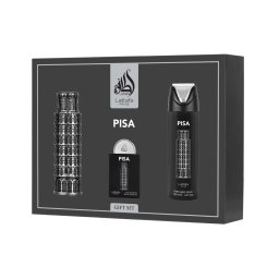 Lattafa Pride Pisa комплект Парфюмна вода 100 ml + Парфюмна вода 20 ml + Спрей за тяло 200 ml