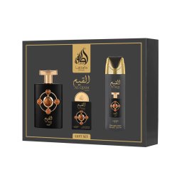 Lattafa Pride Al Qiam Gold комплект Парфюмна вода 100 ml + Парфюмна вода 20 ml + Дезодорант 200 ml