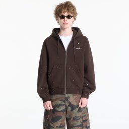 Суитшърт Carhartt WIP Hooded Painter Jacket UNISEX Tobacco Destroy Wash, Splatter S