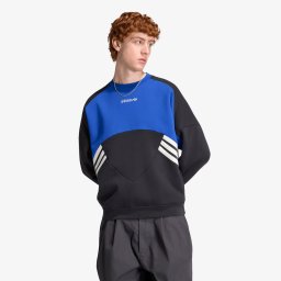 Суитшърт adidas Cutline Crewneck Sweatshirt Black/ Team Royal Blue M