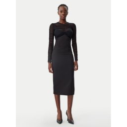 Patrizia Pepe Коктейлна рокля 8A1463/A375-K103 Черен Regular Fit