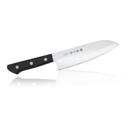 Кухненски нож Tojiro DP Damascus Santoku Knife, 170mm дължина на острието, черен