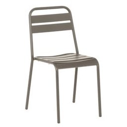 Градински стол Carmen ABA, до 120кг, метален, подлакътници, стифиране, капучино